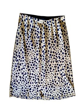 WD.NY Cream Midi Skirt with Leopard Spots